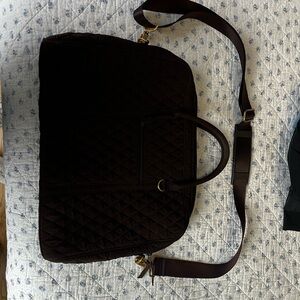 Vera Bradley Quilted Brown Laptop Bag